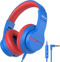 Headphone Anak Pintar untuk Perjalanan Sekolah, Volume Aman Terbatas, HD Mic Stereo Sound Over- Ear Girls Boys Headphone untuk Kid, FunShare Foldable 3.5mm Wired untuk iPad Computer, HS19