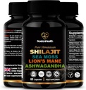 Shilajit, Sea Moss, Lion 's Mane, dan Ashwagandha Capsules - Comprehensive