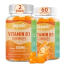 Vitamin B1 Gummies 100mg untuk Orang Dewasa & Anak-anak, Thiamine B1 Suplemen dengan 600mg Kalsium, Support Sistem Gugup & Boost Energy, Orange Flavor, Non GMO, Vegan, 120 Gummies Chewable
